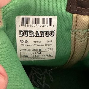 Durango boots never worn too big